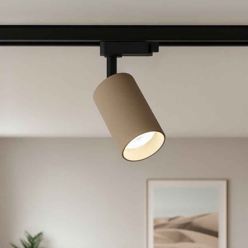 Gaismas ķermenis vienfāzes sliežu sistēmai PIPE 1xGU10/10W/230V bēšs