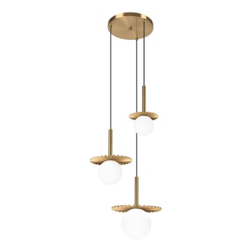 Gaismeklis pie stieples CHITA 3xG9/5W/230V zelta