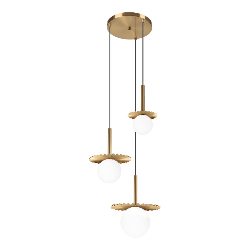Gaismeklis pie stieples CHITA 3xG9/5W/230V zelta