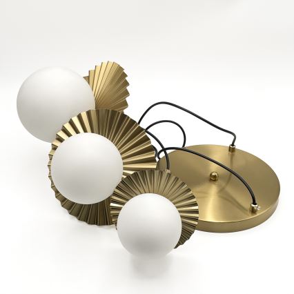 Gaismeklis pie stieples CHITA 3xG9/5W/230V zelta