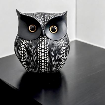 Galda dekorācija 15 cm, melna