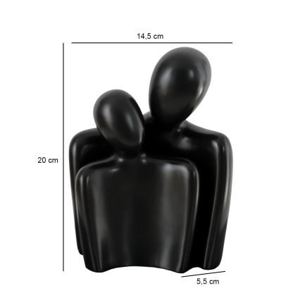 Galda dekorācija 20x5,5x14,5 cm melna