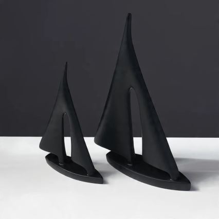 Galda dekorācija 21 cm sveķi/melna