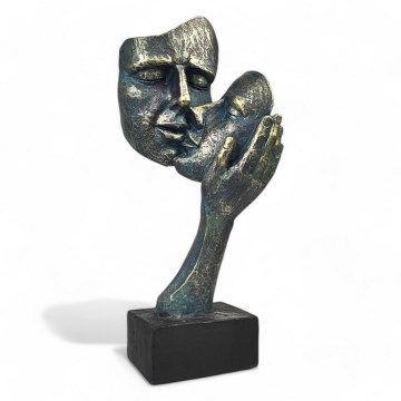Galda dekorācija 35x22x13 cm sveķi/patina