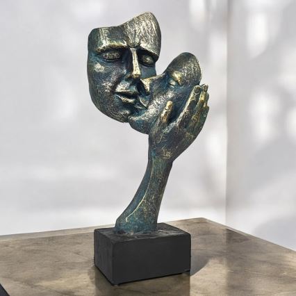 Galda dekorācija 35x22x13 cm sveķi/patina