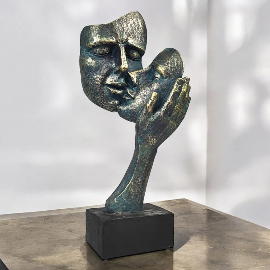 Galda dekorācija 35x22x13 cm sveķi/patina