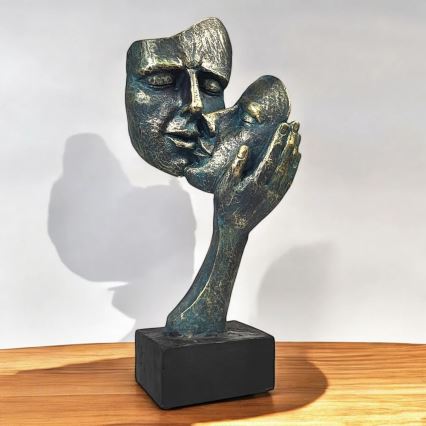 Galda dekorācija 35x22x13 cm sveķi/patina