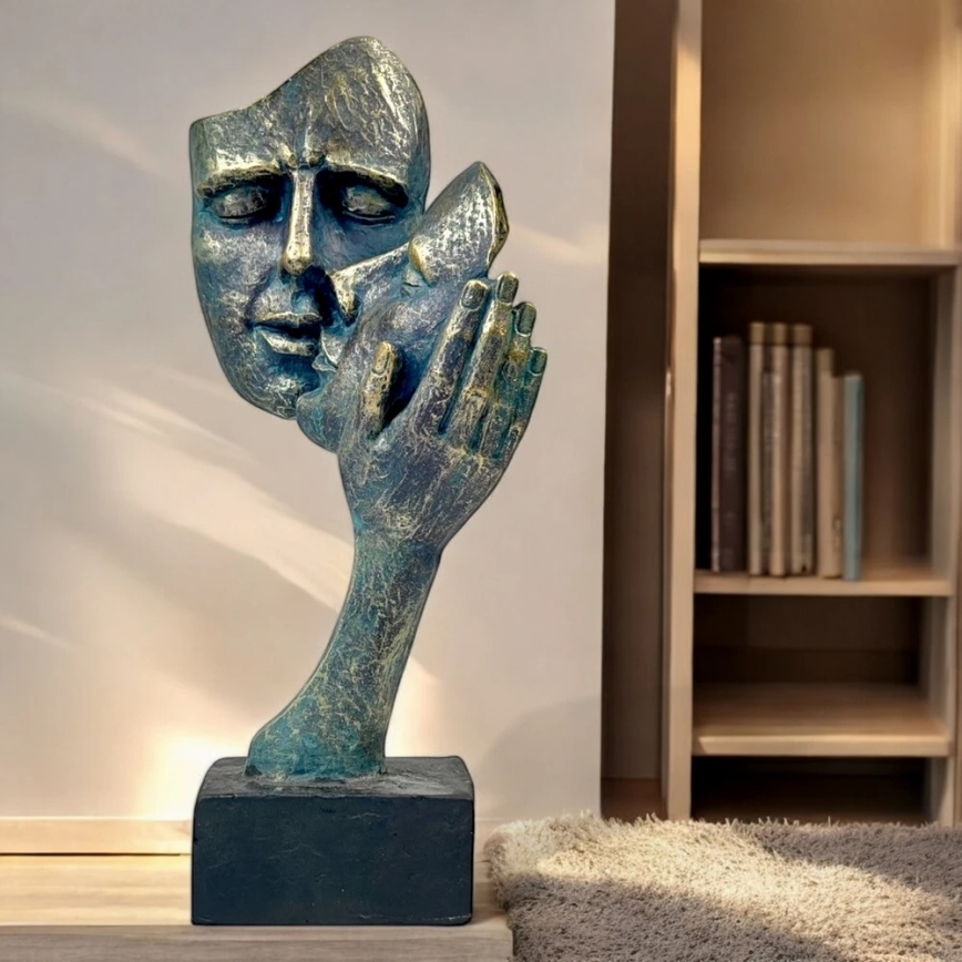 Galda dekorācija 35x22x13 cm sveķi/patina