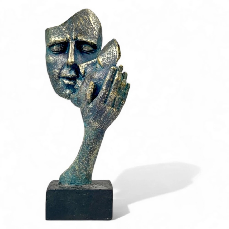 Galda dekorācija 35x22x13 cm sveķi/patina
