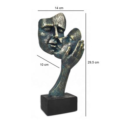 Galda dekorācija 35x22x13 cm sveķi/patina