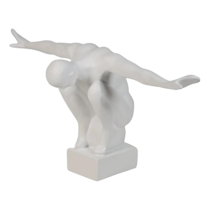 Galda dekors 19,5x16x38,5 cm sveķi/balts