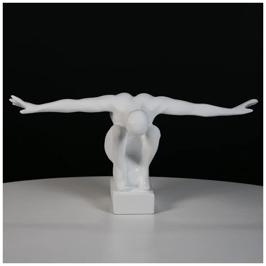 Galda dekors 19,5x16x38,5 cm sveķi/balts