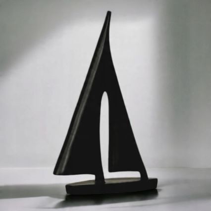 Galda dekors 28 cm, sveķi/melns