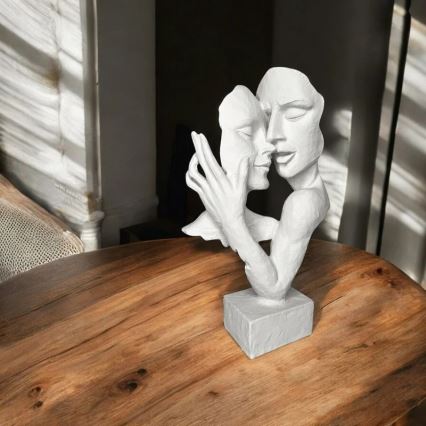 Galda dekors 29x9x17 cm no epoksīda sveķiem/baltā