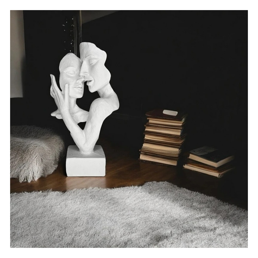 Galda dekors 29x9x17 cm sveķi/balts