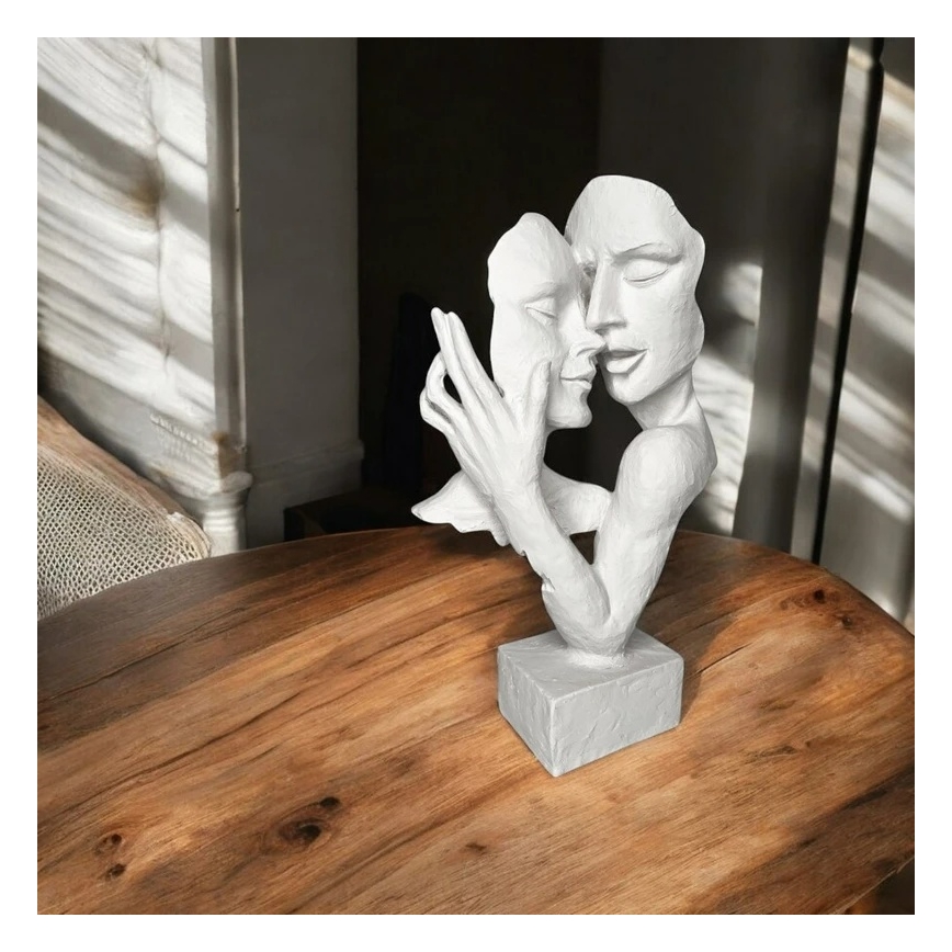 Galda dekors 29x9x17 cm sveķi/balts