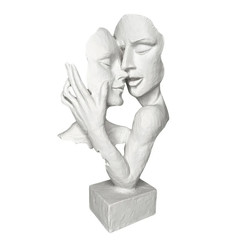 Galda dekors 29x9x17 cm sveķi/balts