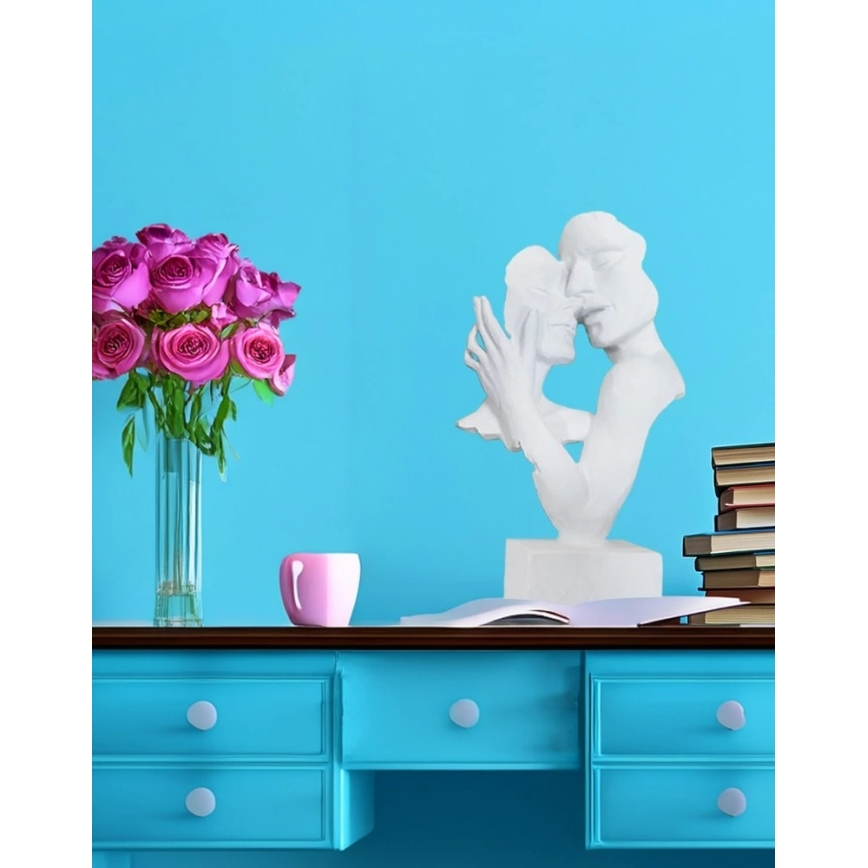 Galda dekors 29x9x17 cm sveķi/balts