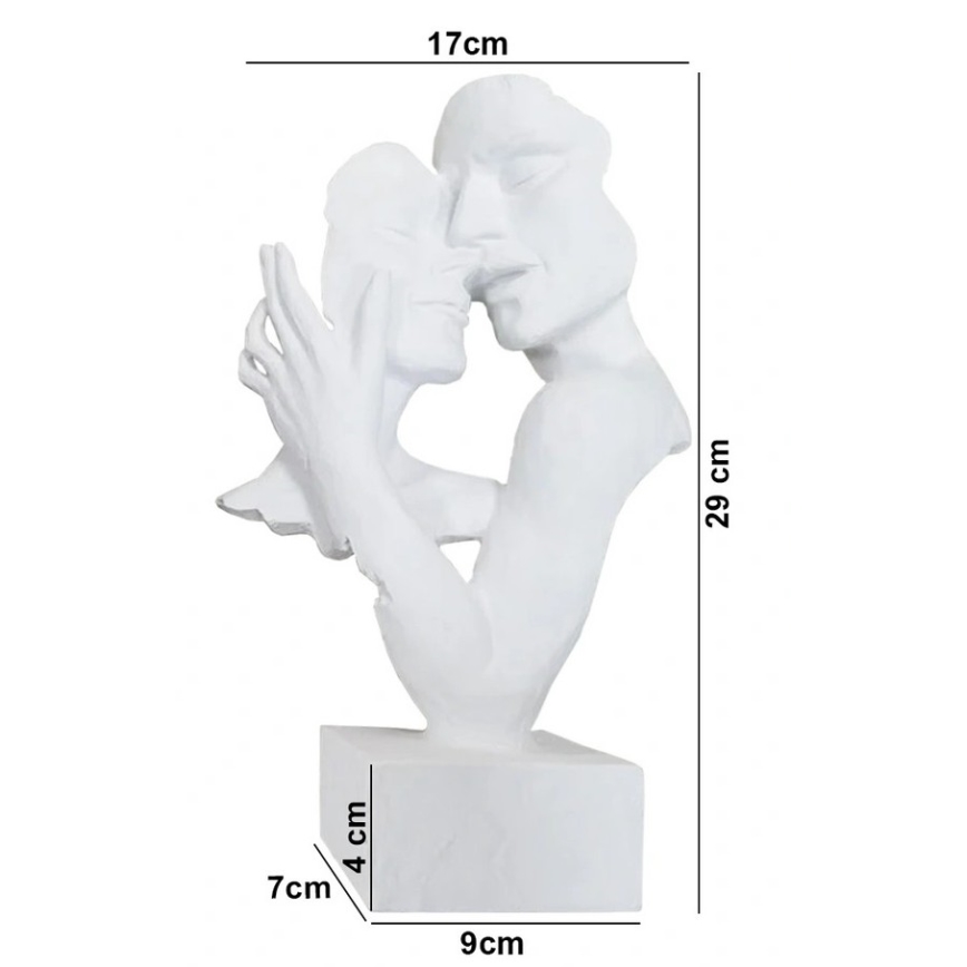 Galda dekors 29x9x17 cm sveķi/balts