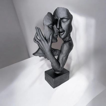 Galda dekors 29x9x17 cm sveķi/melns