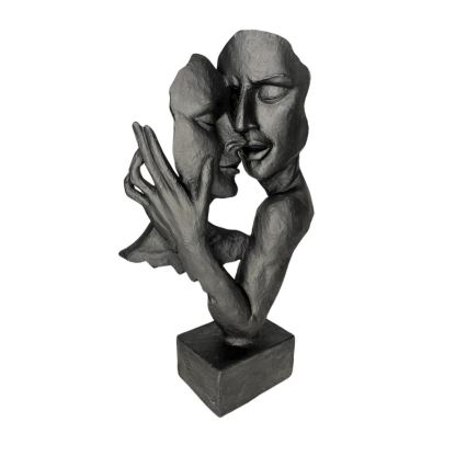 Galda dekors 29x9x17 cm sveķi/melns