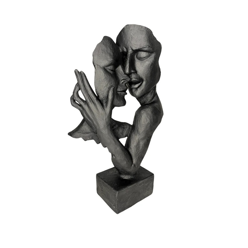 Galda dekors 29x9x17 cm sveķi/melns