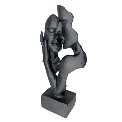 Galda dekors 29x9x17 cm sveķi/melns