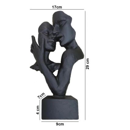 Galda dekors 29x9x17 cm sveķi/melns