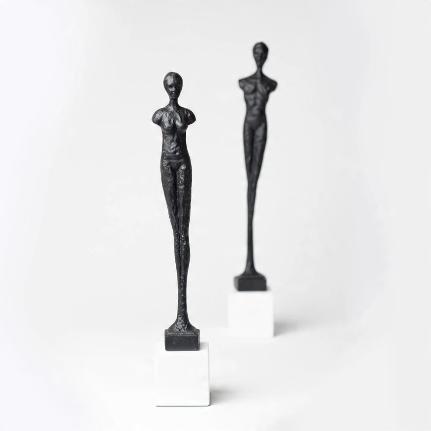 Galda dekors 43 cm, sveķi/melns