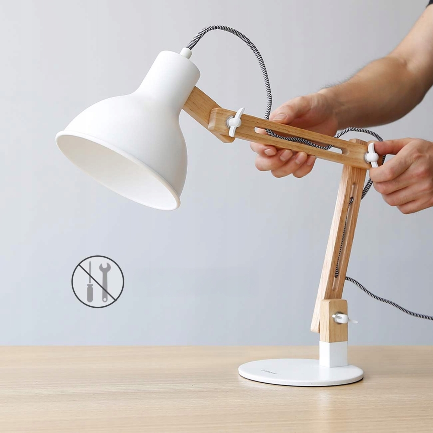 Galda lampa 1xE27/40W/230V balta