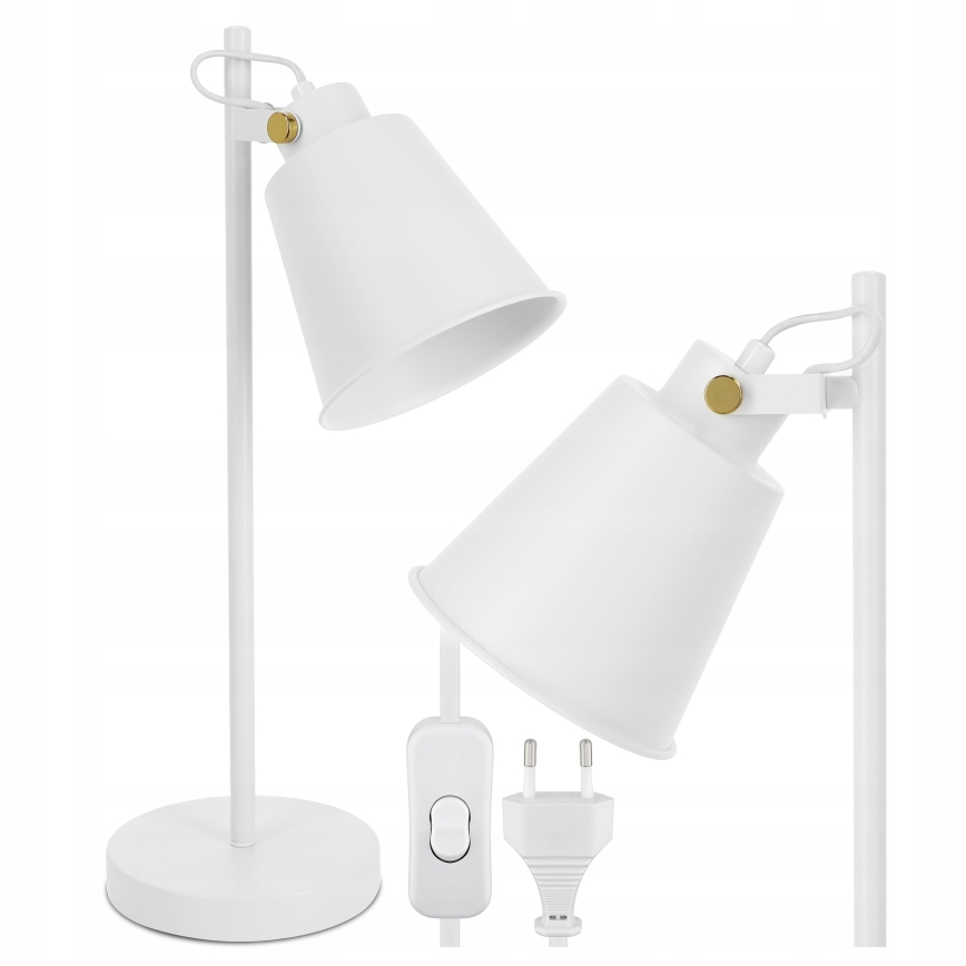 Galda lampa 1xE27/40W/230V balta