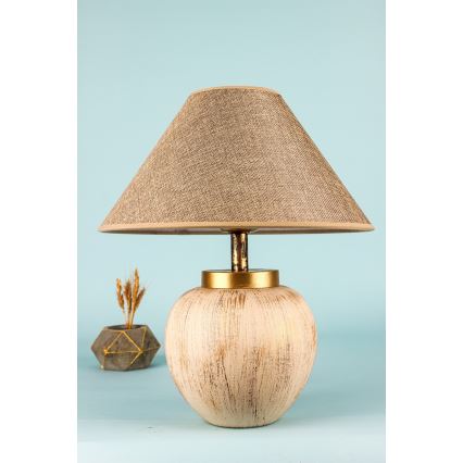 Galda lampa 1xE27/40W/230V bēša