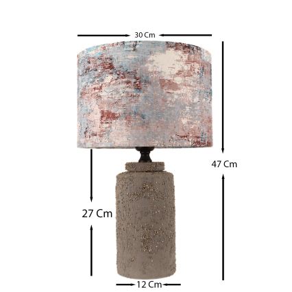 Galda lampa 1xE27/40W/230V brūna/krāsaina