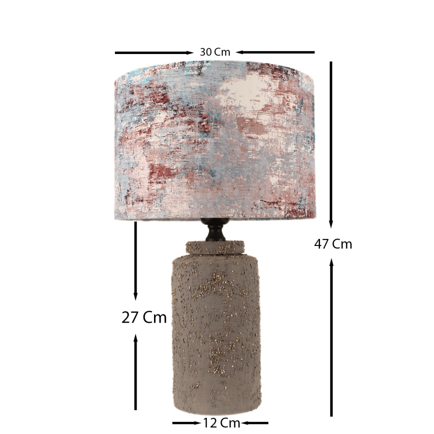 Galda lampa 1xE27/40W/230V brūna/krāsaina