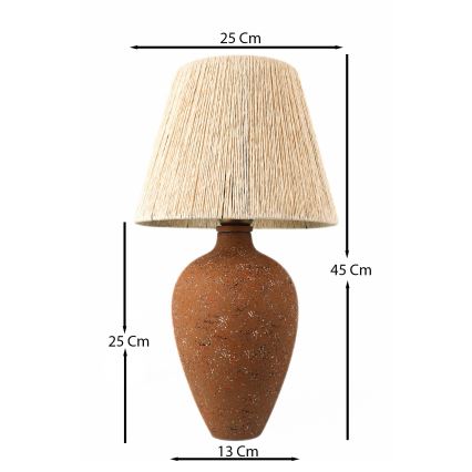 Galda lampa 1xE27/40W/230V brūna/krēmkrāsa