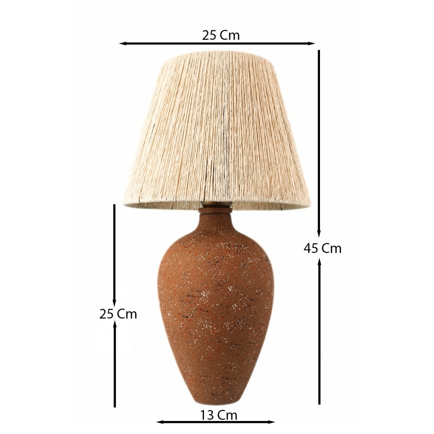 Galda lampa 1xE27/40W/230V brūna/krēmkrāsa