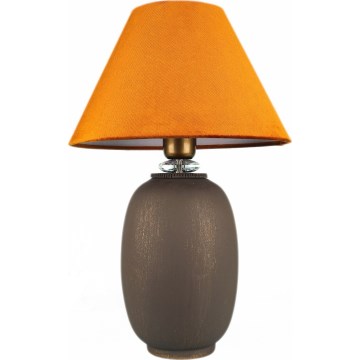 Galda lampa 1xE27/40W/230V brūna/oranža