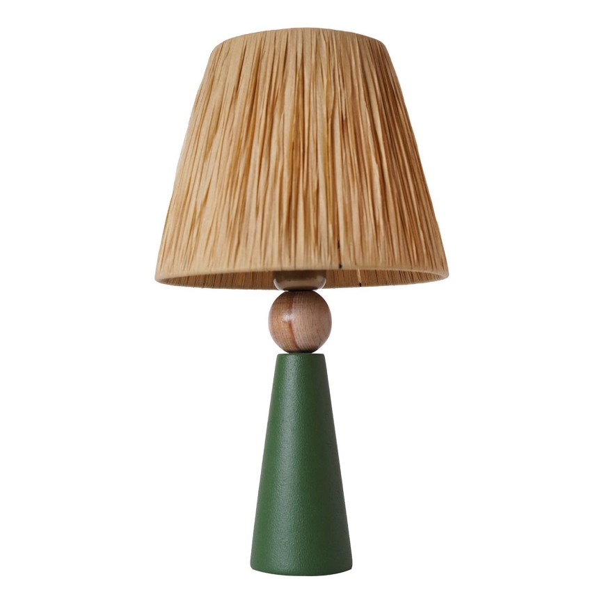 Galda lampa 1xE27/40W/230V brūna/zaļa