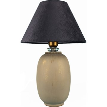 Galda lampa 1xE27/40W/230V melna/bēša