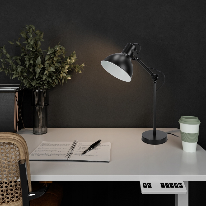 Galda lampa 1xE27/40W/230V melna