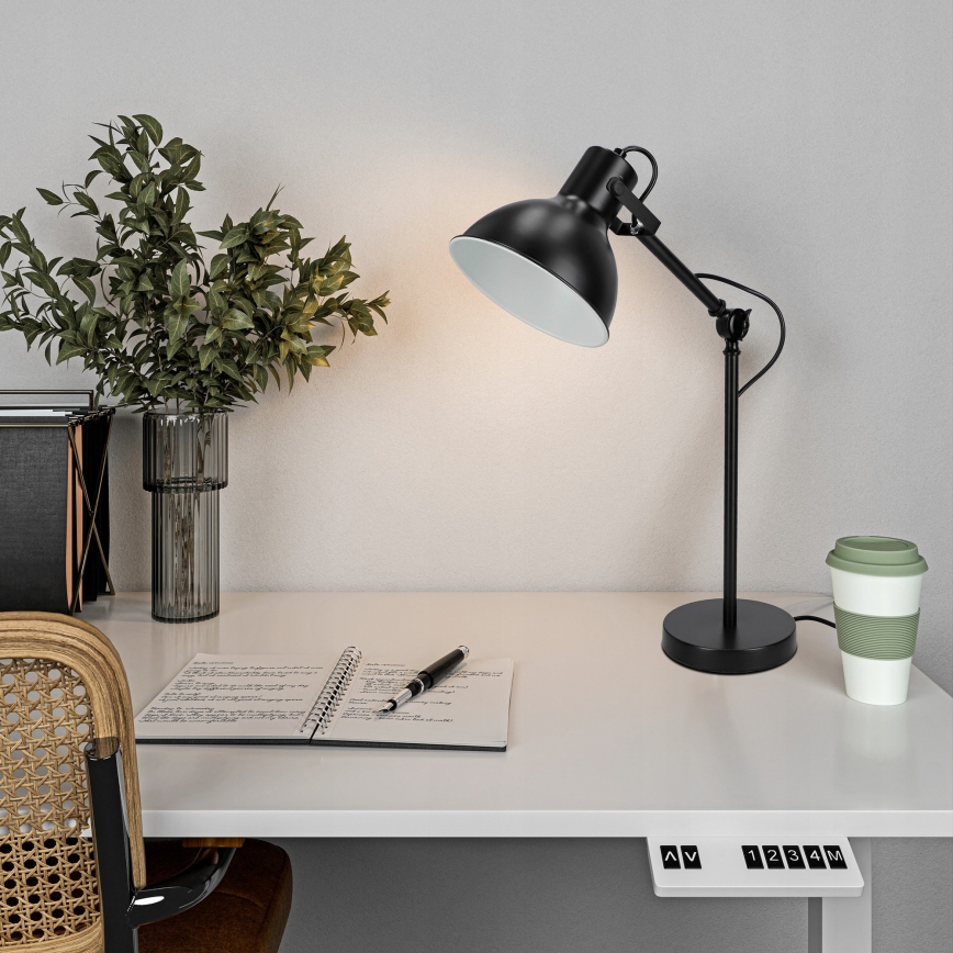 Galda lampa 1xE27/40W/230V melna