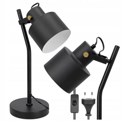 Galda lampa 1xE27/40W/230V melna