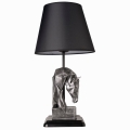 Galda lampa 1xE27/40W/230V melna/sudraba