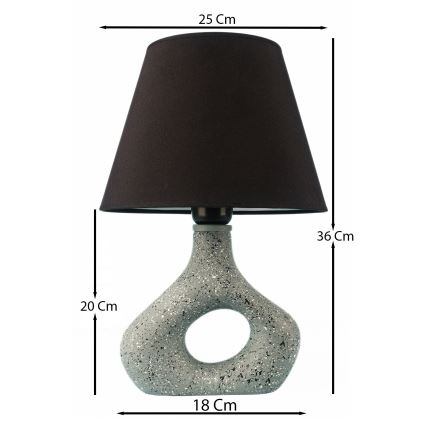 Galda lampa 1xE27/40W/230V melna/zaļa