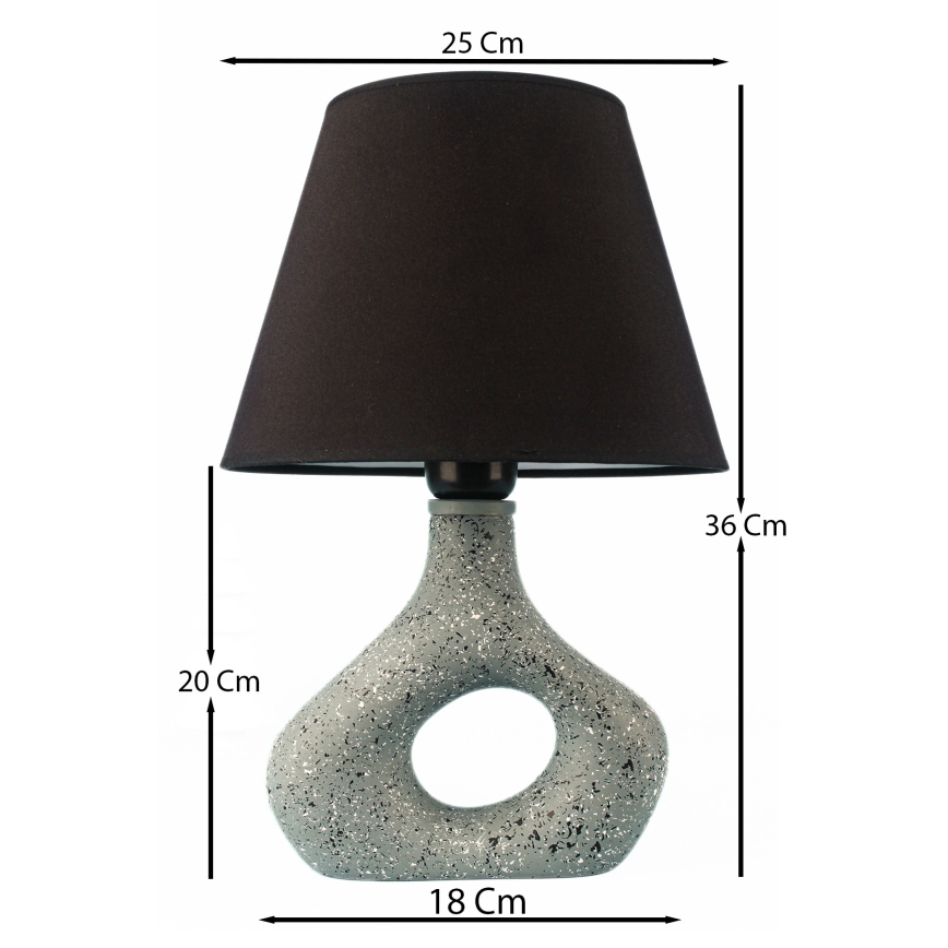 Galda lampa 1xE27/40W/230V melna/zaļa
