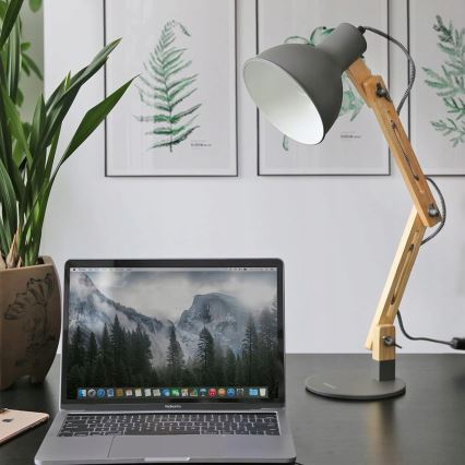 Galda lampa 1xE27/40W/230V pelēka