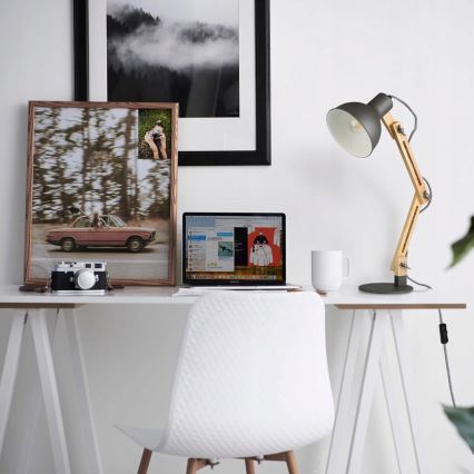 Galda lampa 1xE27/40W/230V pelēka