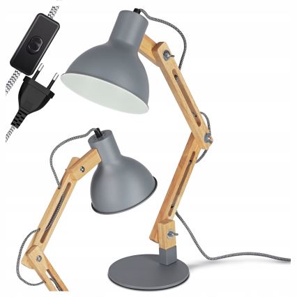 Galda lampa 1xE27/40W/230V pelēka