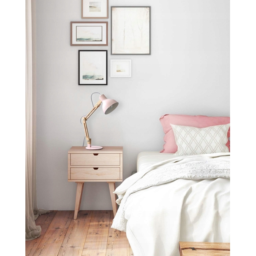 Galda lampa 1xE27/40W/230V rozā