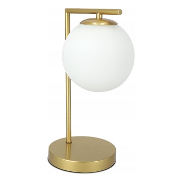 Galda lampa 1xE27/40W/230V zelta/balta